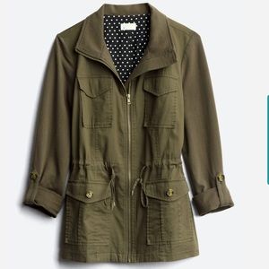 Ripper knit sleeve cargo jacket